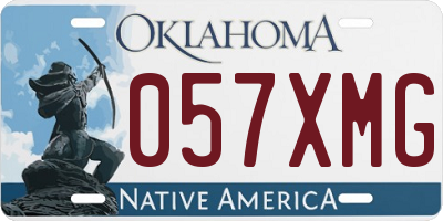 OK license plate 057XMG