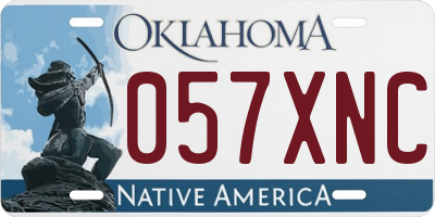 OK license plate 057XNC