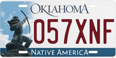 OK license plate 057XNF