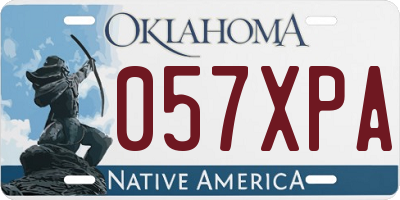 OK license plate 057XPA