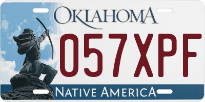 OK license plate 057XPF
