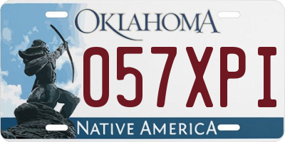 OK license plate 057XPI