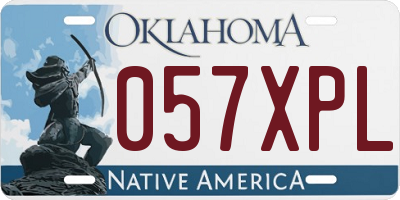 OK license plate 057XPL