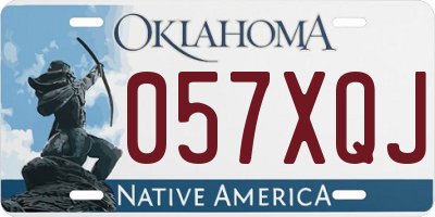OK license plate 057XQJ
