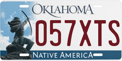 OK license plate 057XTS