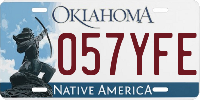 OK license plate 057YFE