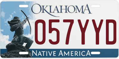 OK license plate 057YYD
