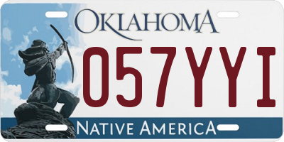 OK license plate 057YYI