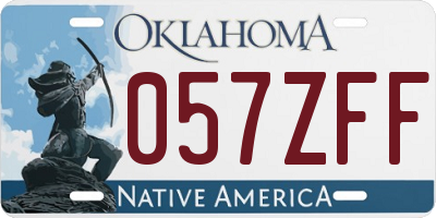 OK license plate 057ZFF