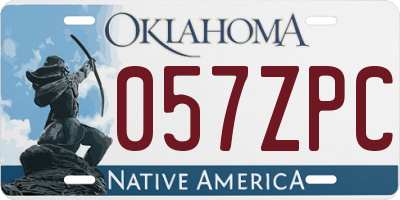 OK license plate 057ZPC