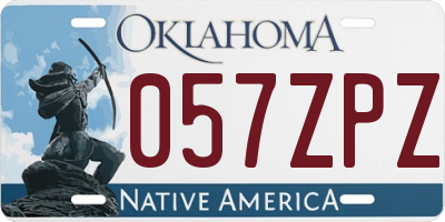 OK license plate 057ZPZ