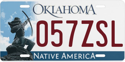 OK license plate 057ZSL