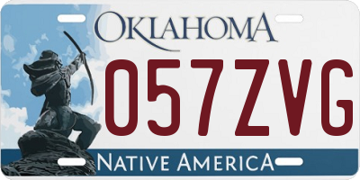 OK license plate 057ZVG