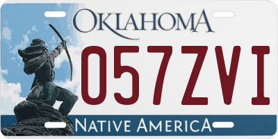 OK license plate 057ZVI