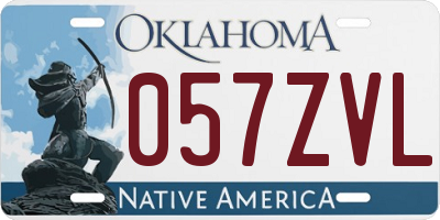 OK license plate 057ZVL