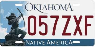OK license plate 057ZXF