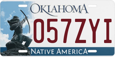 OK license plate 057ZYI
