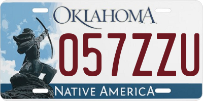 OK license plate 057ZZU