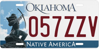 OK license plate 057ZZV