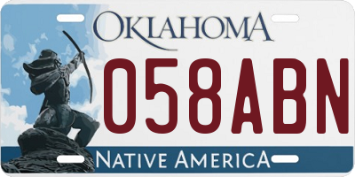 OK license plate 058ABN