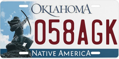 OK license plate 058AGK