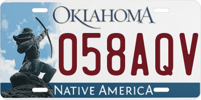 OK license plate 058AQV