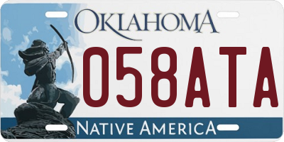 OK license plate 058ATA