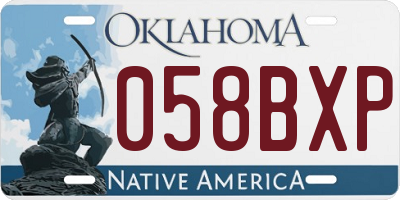 OK license plate 058BXP