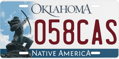 OK license plate 058CAS