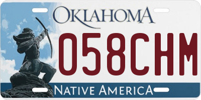 OK license plate 058CHM