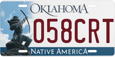 OK license plate 058CRT