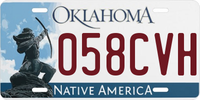 OK license plate 058CVH