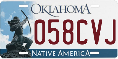 OK license plate 058CVJ