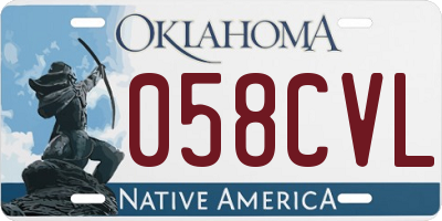 OK license plate 058CVL