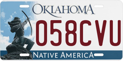 OK license plate 058CVU