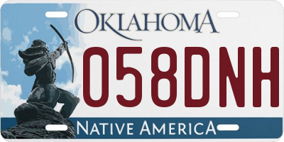 OK license plate 058DNH