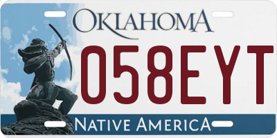 OK license plate 058EYT
