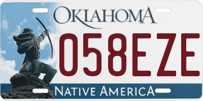 OK license plate 058EZE