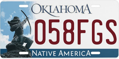 OK license plate 058FGS