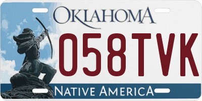 OK license plate 058TVK