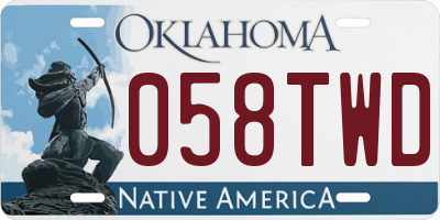 OK license plate 058TWD