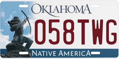 OK license plate 058TWG