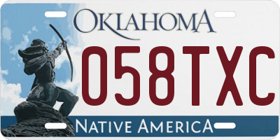 OK license plate 058TXC