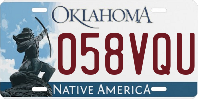 OK license plate 058VQU