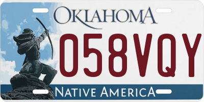OK license plate 058VQY