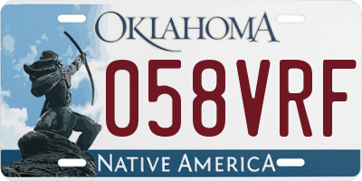 OK license plate 058VRF
