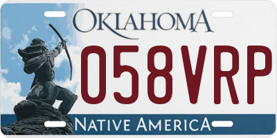 OK license plate 058VRP