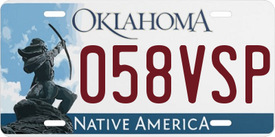 OK license plate 058VSP