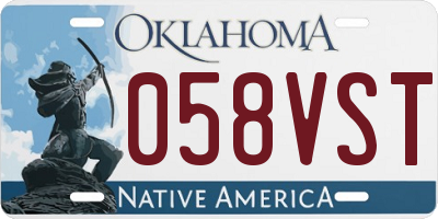 OK license plate 058VST