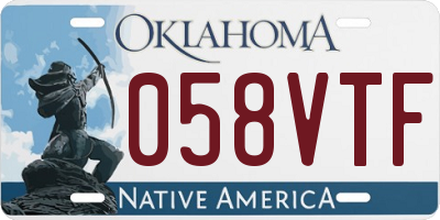 OK license plate 058VTF